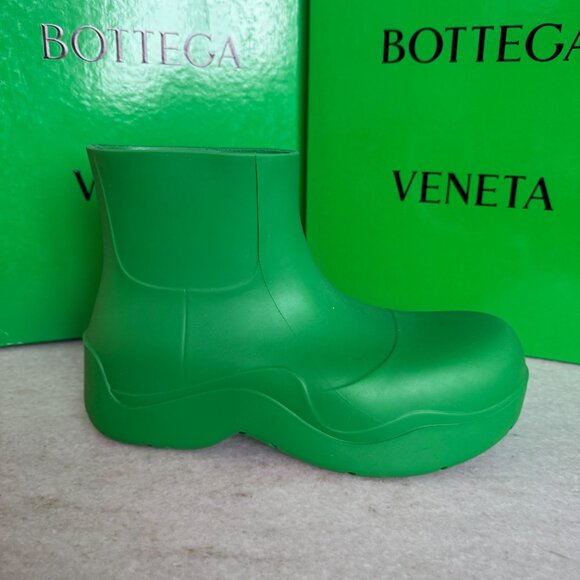 Bottega Veneta Green Rubber Puddle Ankle Boots 640043, sz 41, 45 - Picture 5 of 12